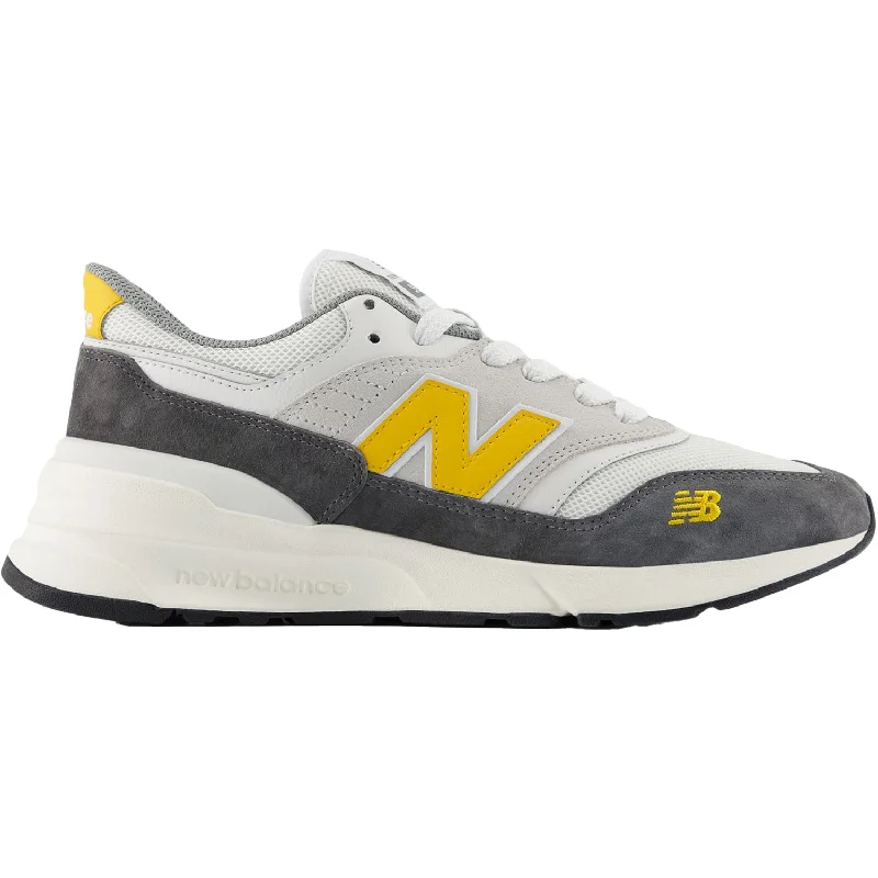 Athletic shoes for foot comfort-Unisex New Balance U997RMGA Castlerock/White/Marmalade Suede