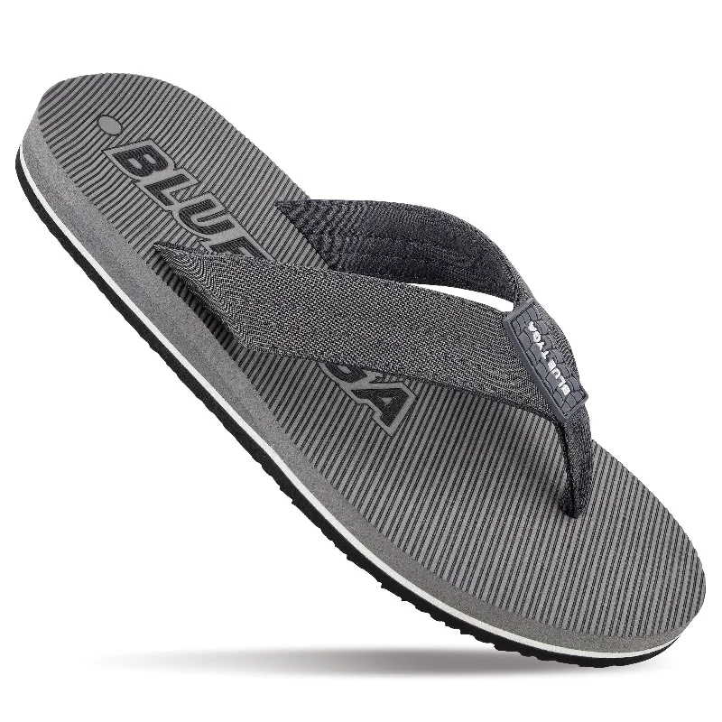 sandals for women with adjustable back strap for a secure fit-Blue Tyga Men's Flip Flop Thong  - BT4278 Grey