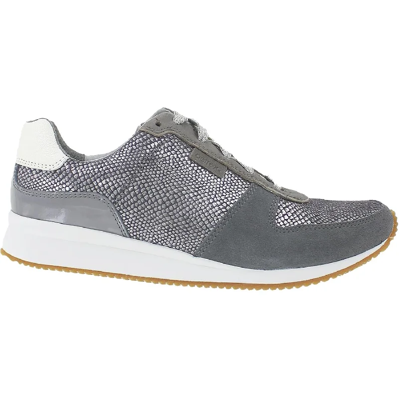 Casual shoes for casual shore walks-Women's Aetrex Daphne Grey Leather/Suede