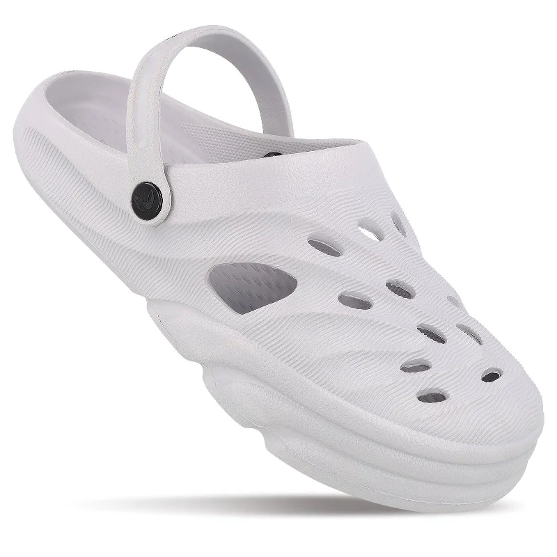 sandals for men with breathable material for summer use-Men's Clogs  - WC8732 Light Grey