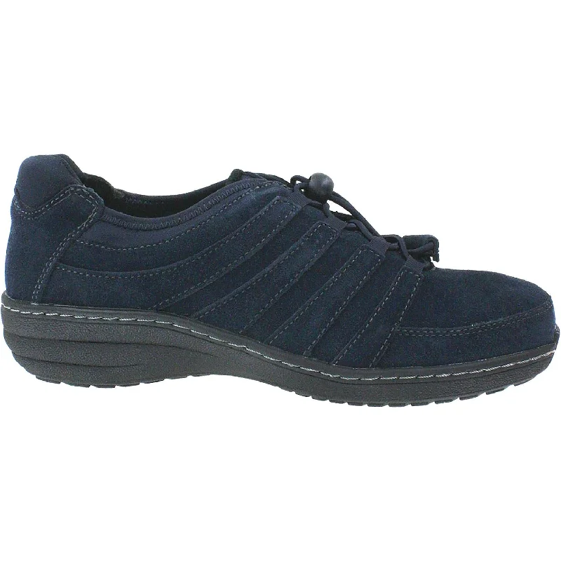 Casual shoes for casual meadow walks-Women's Aetrex Laney Navy Suede