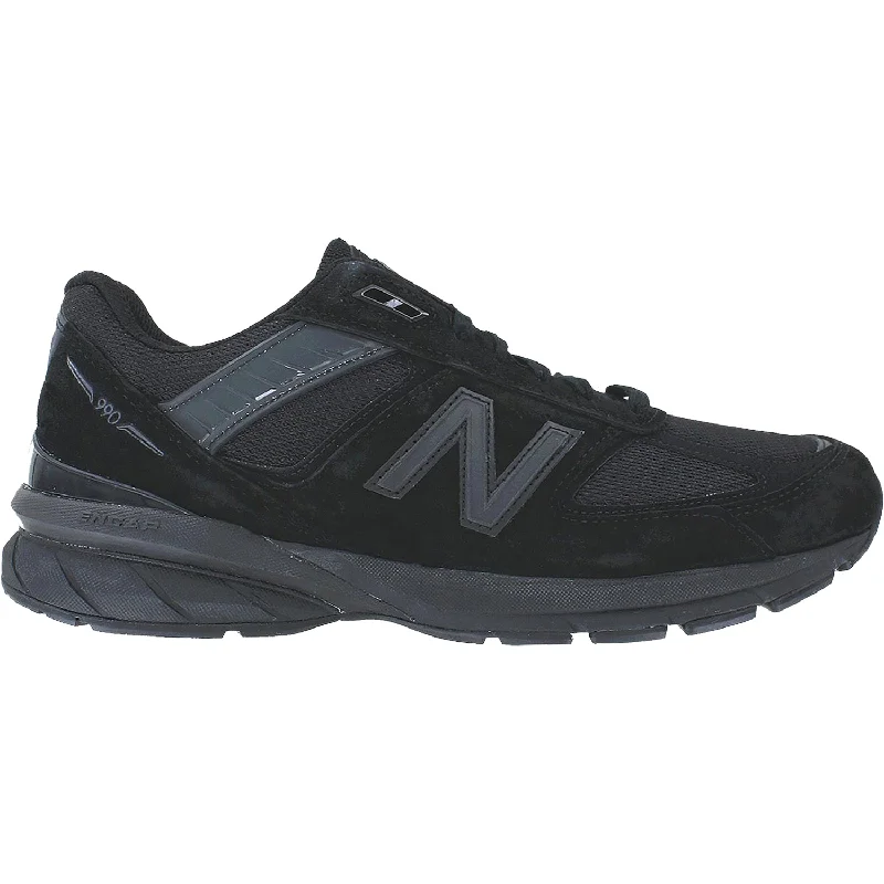 Athletic shoes with high midsoles-Men's New Balance M990BB5 Running Shoes Black/Black Suede/Mesh