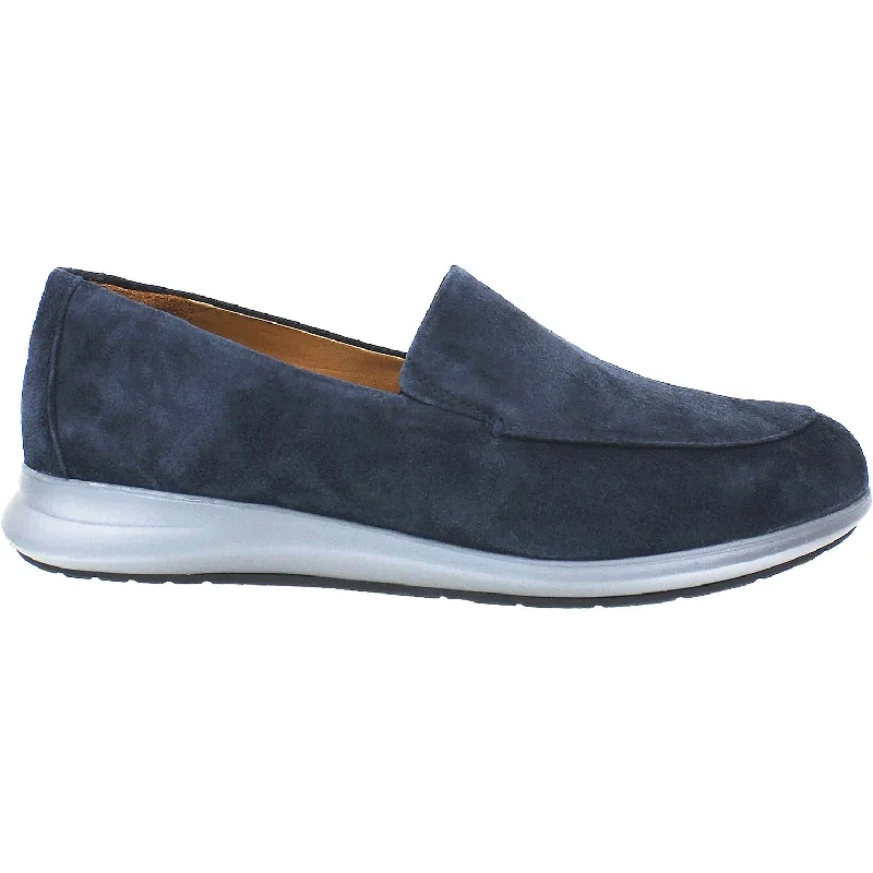 Casual shoes for casual paddleboarding-Women's Samuel Hubbard Freedom First Midnight Blue Suede