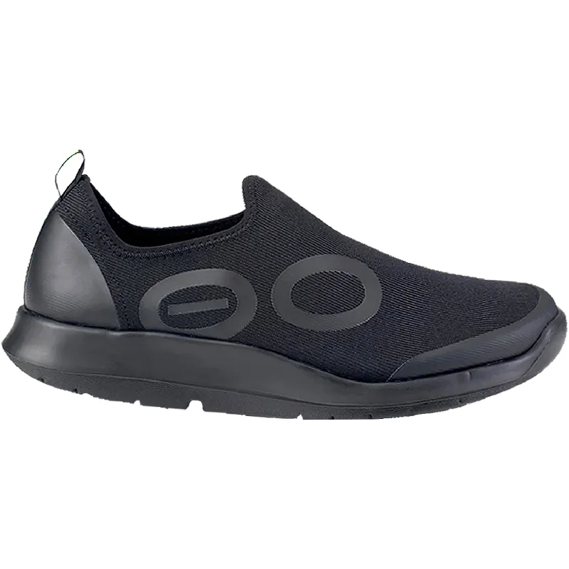 Athletic shoes with spiked heels-Men's OOFOS OOmg Sport Low Black Mesh