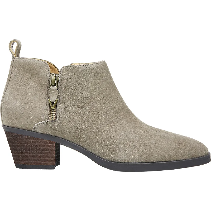 Comfortable Booties for women with slouchy design-Women's Vionic Cecily Stone Leather