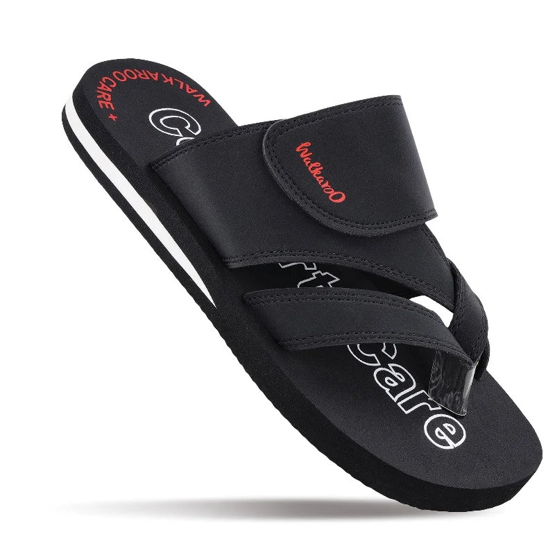 sandals with cushioned heel for walking comfort-Men's Care Plus Flip-Flop  - WH3814 Black