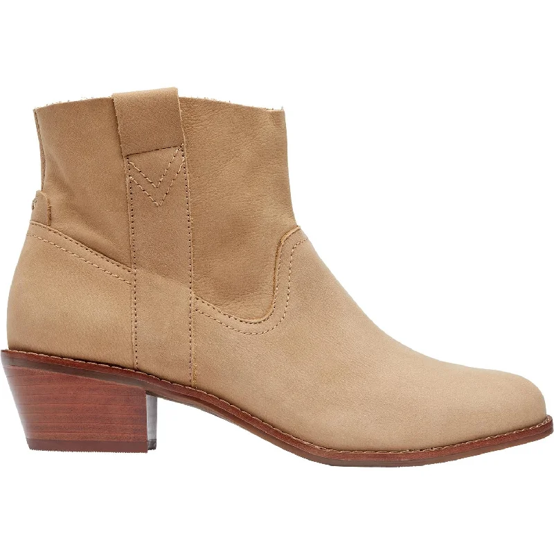 Stylish Booties for women with lace-up closure-Women's Vionic Roselyn Wheat Nubuck