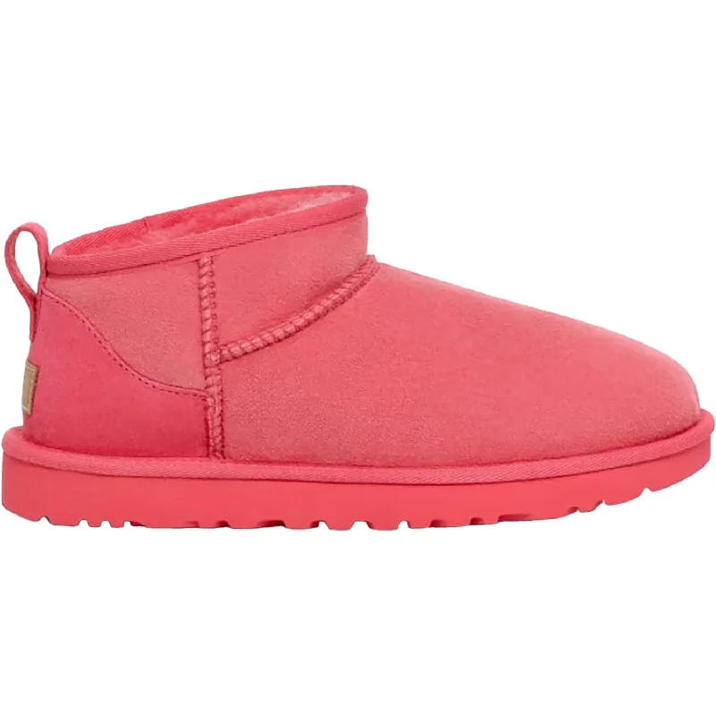 Stylish Booties for women with classic details-Women's UGG Classic Ultra Mini Pink Glow Sheepskin