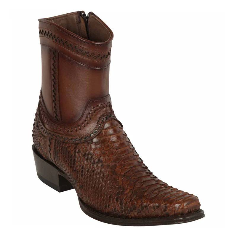 Cowboy boots for western badlands bootsLos Altos 76B5766 Men's Porto Brown Genuine Python European Square Toe Cowboy Boots